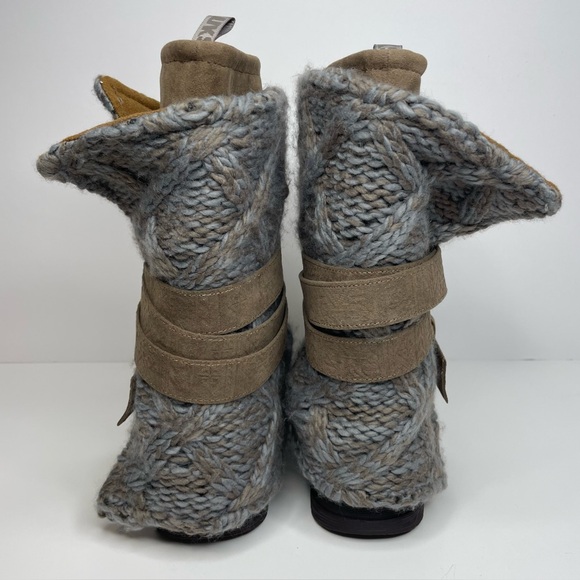 Muk Luks Boots Nikki Belt-Wrapped Taupe Brown Boots Women’s Size 9 - Picture 2 of 15